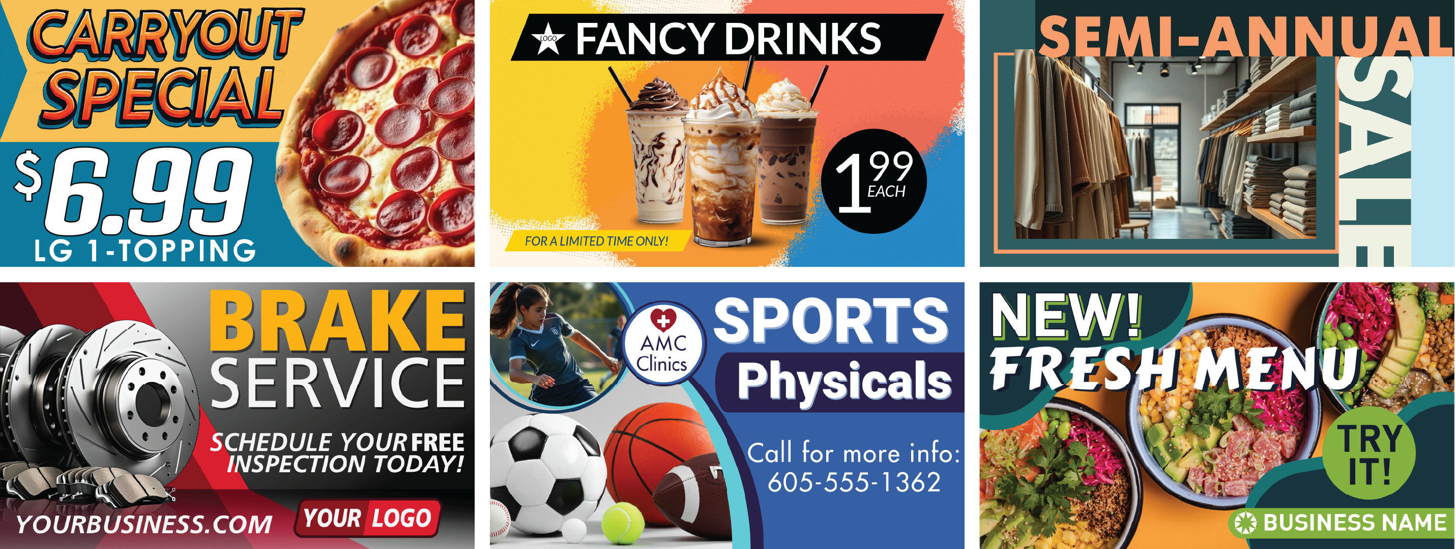 Retail and restaurant content examples