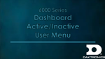 Dashboard, Active/Inactive, User Menu