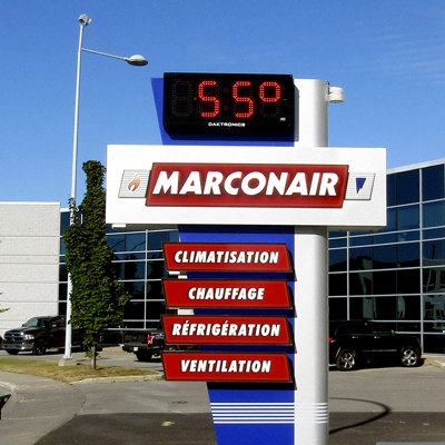 Temperature display product installation