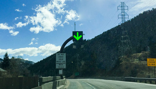 Lane Use DMS on Highway