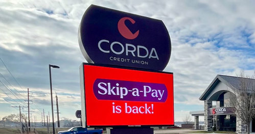 Corda Credit Union Message Display 8mm