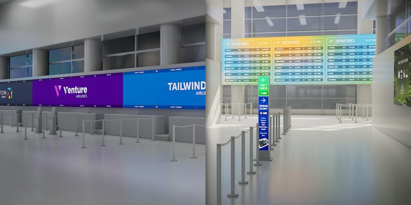 Optimizing Airport Operations with Real-Time Digital Displays