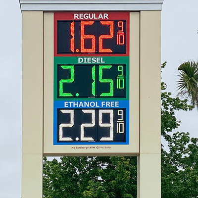 Gas Price LED Display with three colors