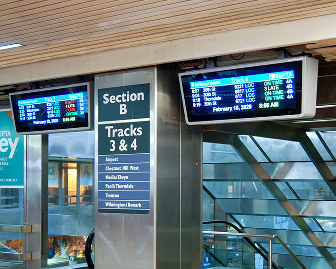 Mass transit informative LED sign