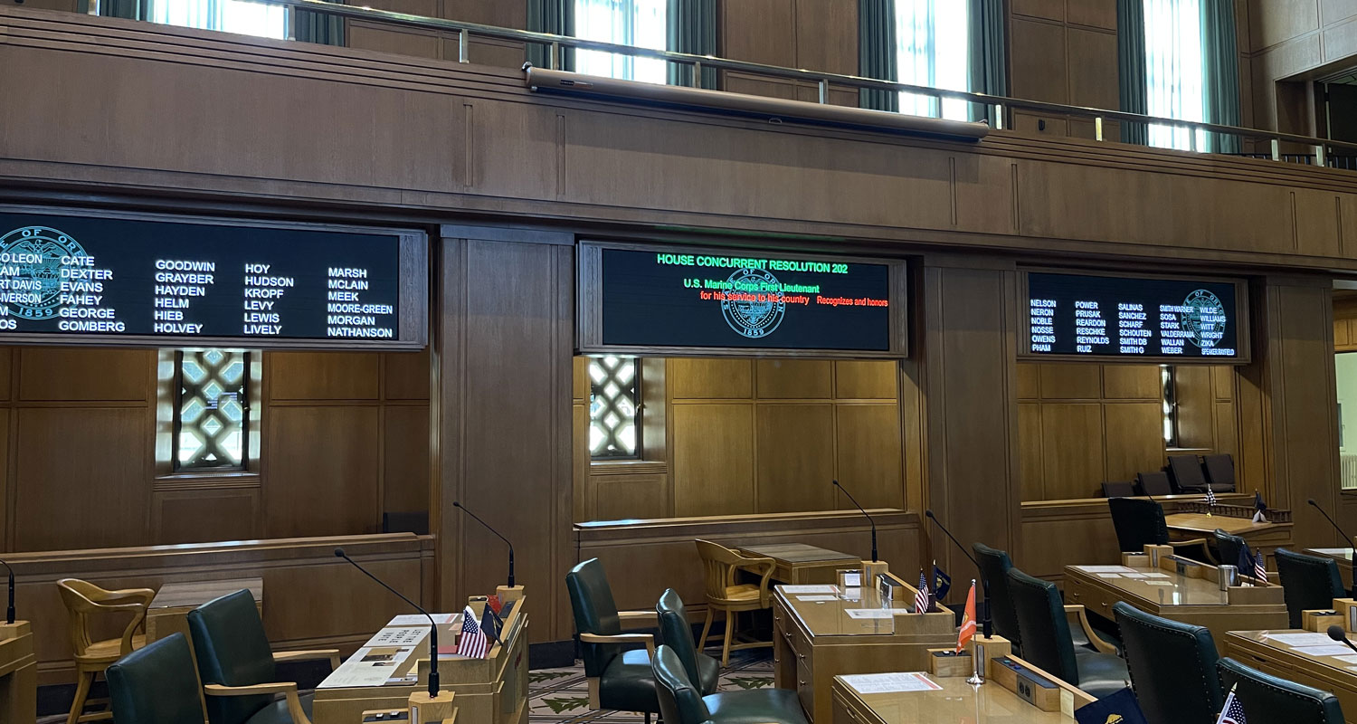 Oregon House of Representatives Banner Displays