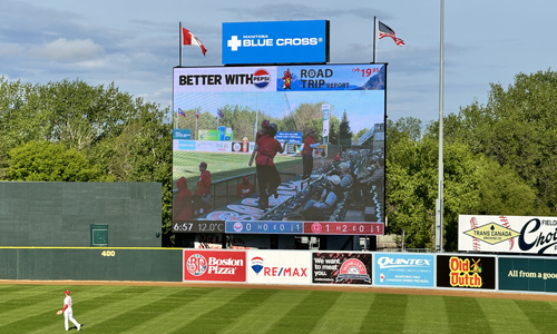 Winnepeg Goldeyes Baseball Sports Marketing Main Videoboard