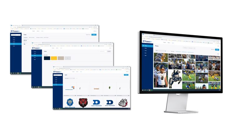 brand assets shown on screen