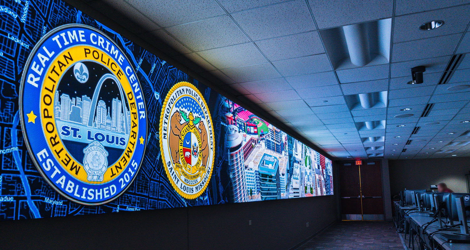 Real Time Crime Center Video Wall Display