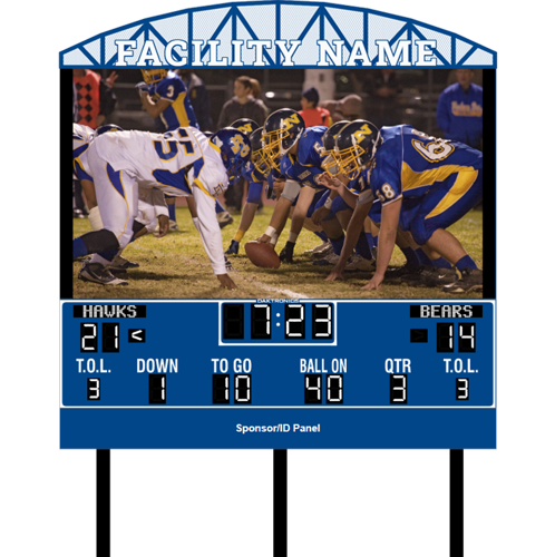 Football System with Video Display and Full Scoreboard