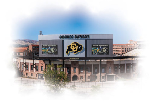 Design Build Services CU Boulder Folsom Field Rear View Display