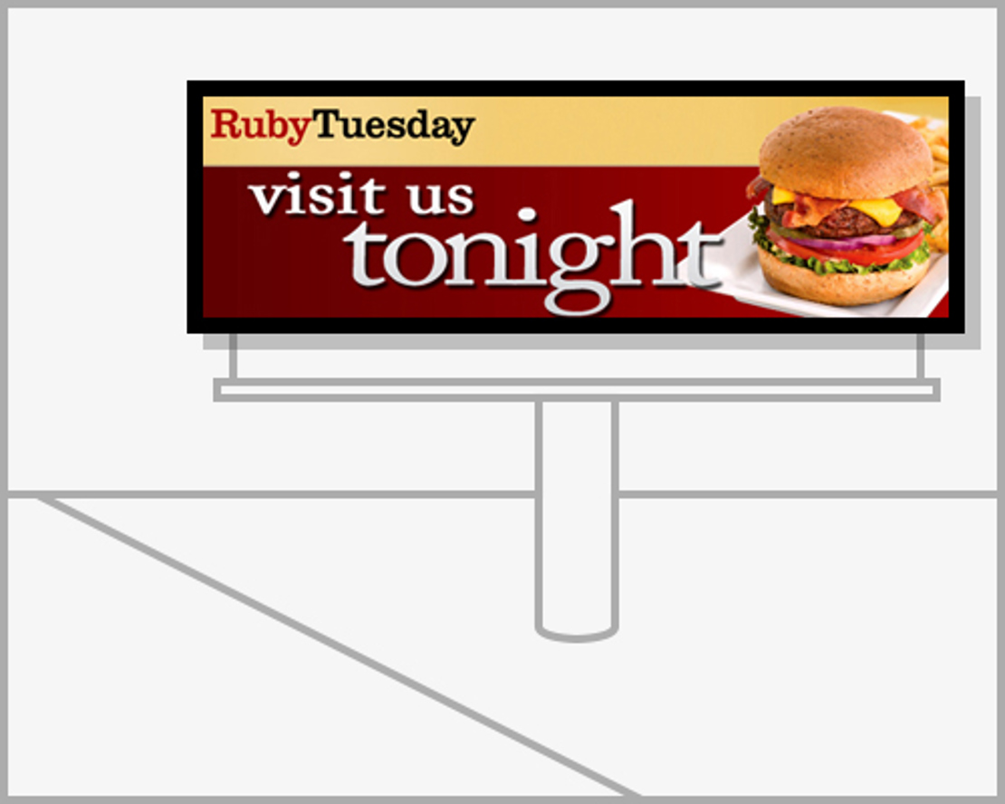 Digital billboard product rendering