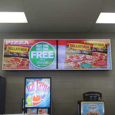 LCD signage for advertisements in gas station