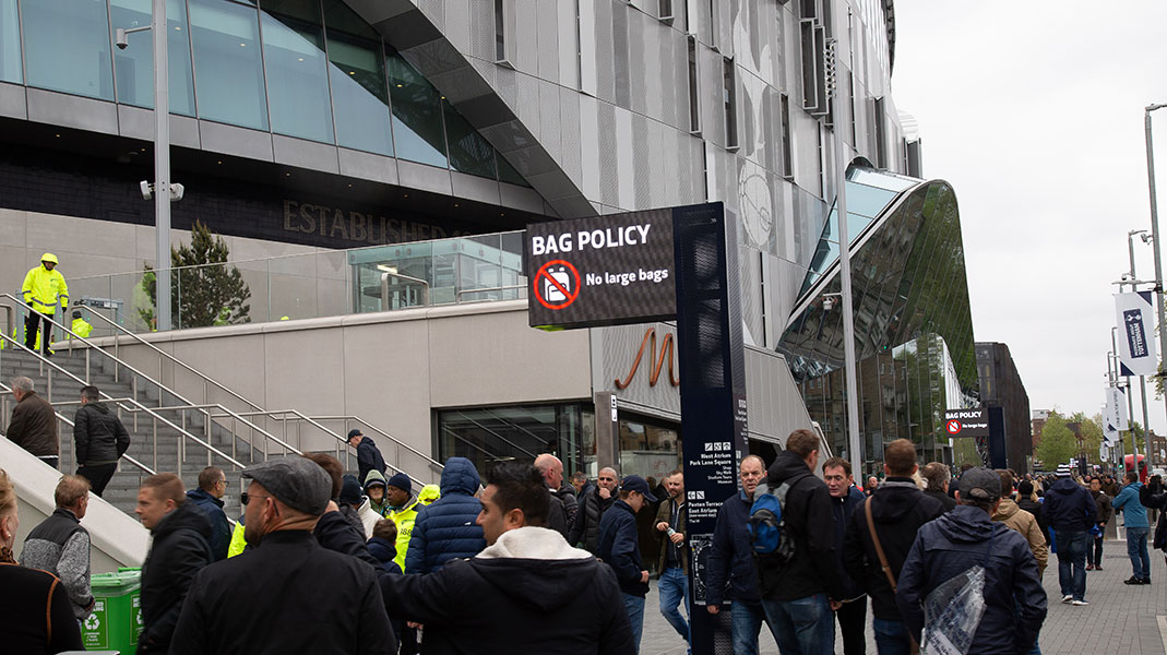 wayfinding outside Tottenham Hotspur Stadium
