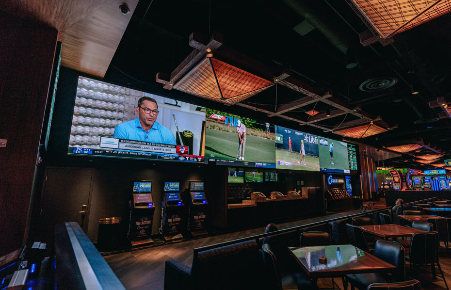 Sportsbook LED video boards in casino