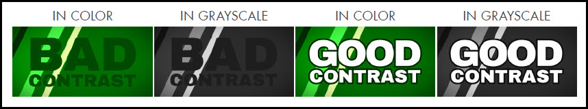 Good vs bad contrast