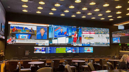 Rivers Casino sportsbook LED video wall