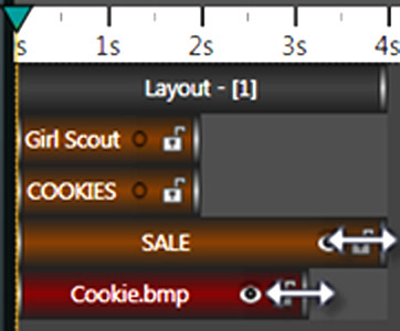 Stretch out the graphic and a text box to the desired duration.