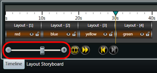 Using the zoom slider