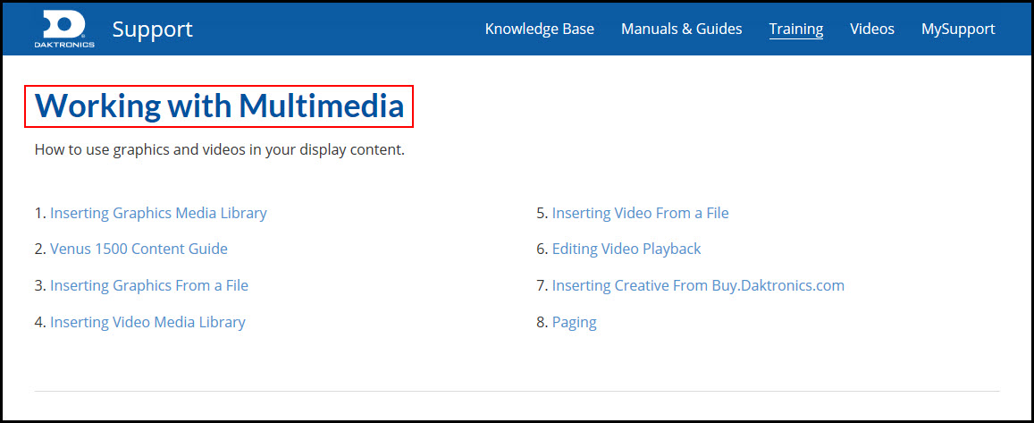 Working with Multimedia
