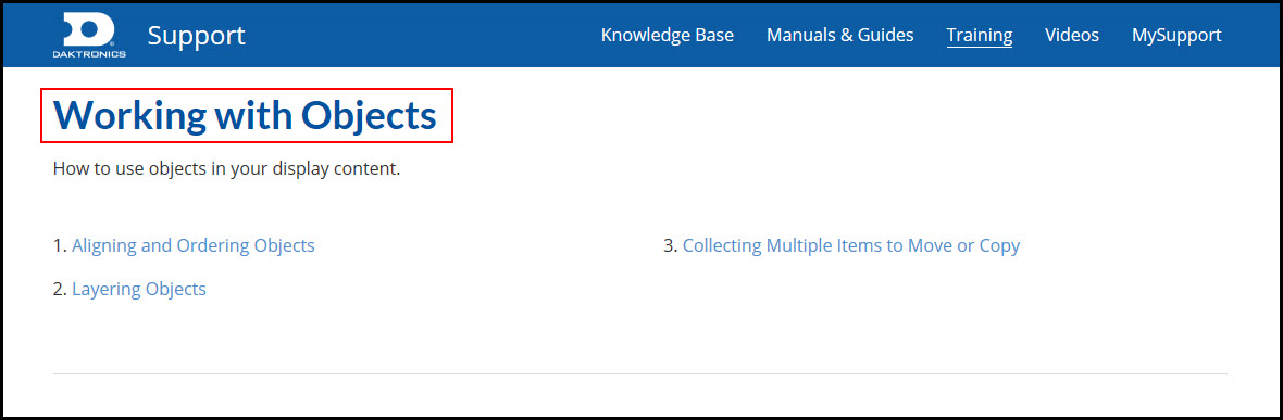 Working with Objects
