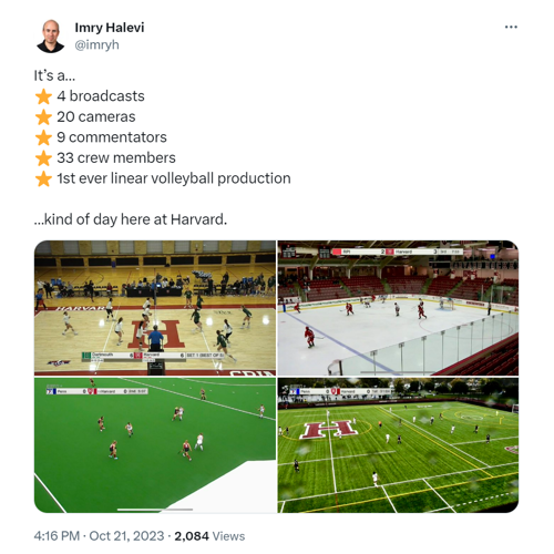 example with score graphic for four different sports