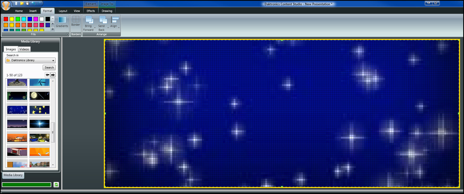 In front of text box