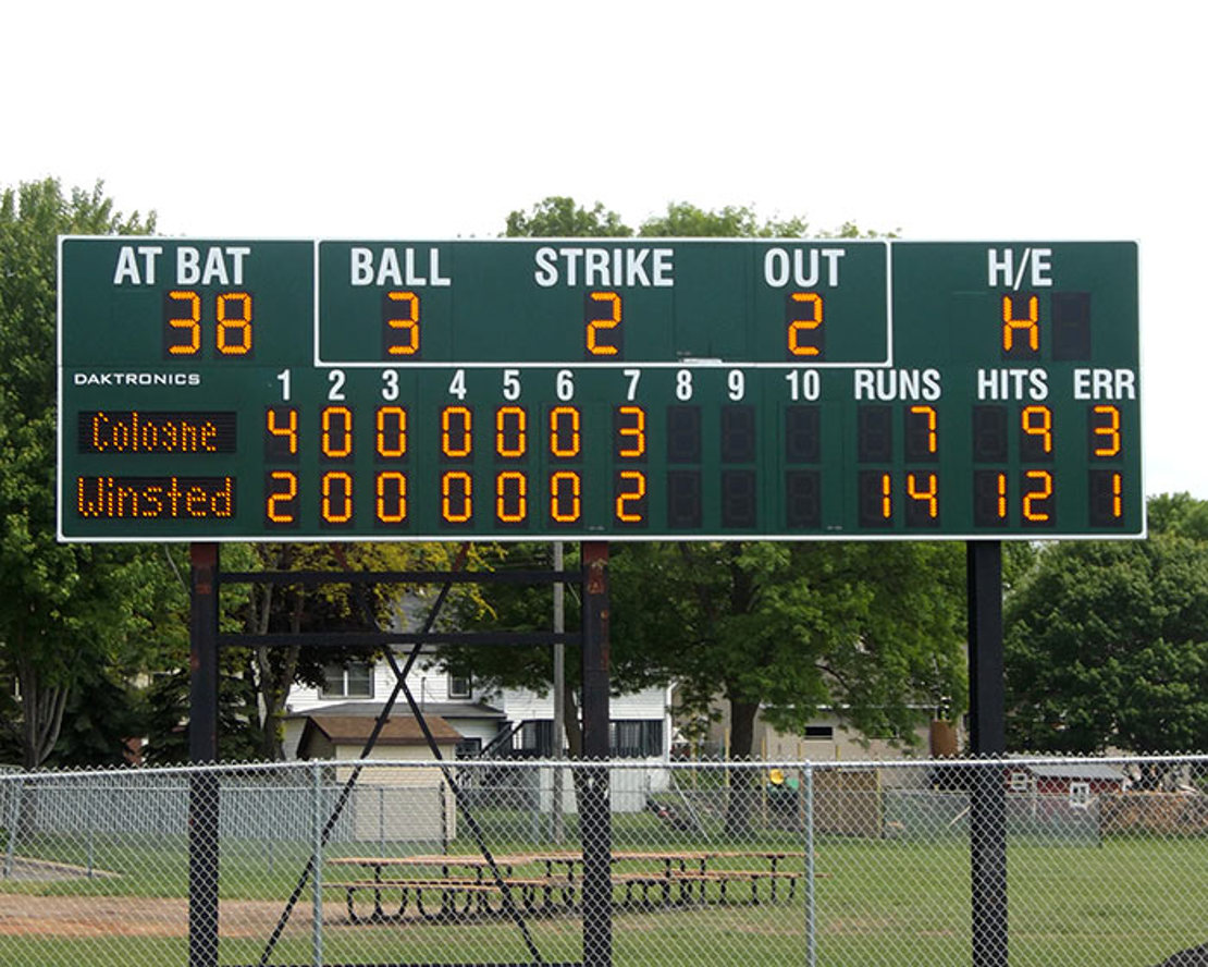 Baseball scoreboard at municipal city field