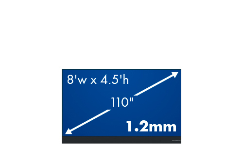 110 inch 1.2 millimeter display